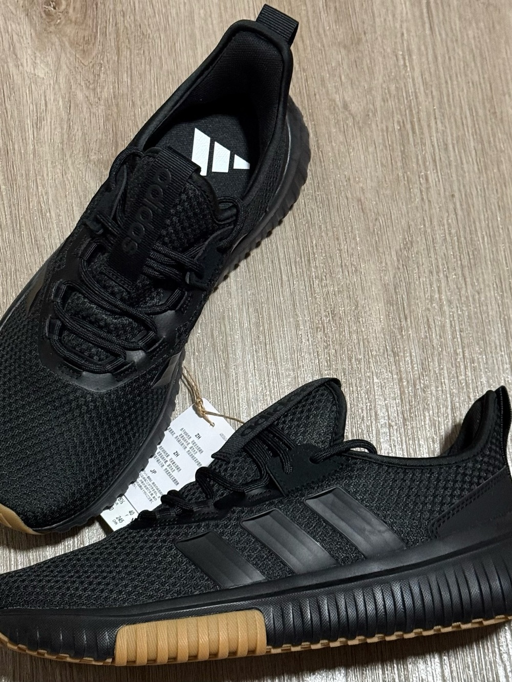 Adidas Kaptir 4.0 Wide Black Gum Sneakers Shoes Men's Sz 7… Women’s Sz 8.5 New
